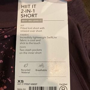 Athleta 2 in 1 ‘hiit it’ shorts